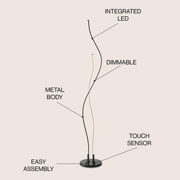 Cairo 63.75" LED Integrated Floor Lamp